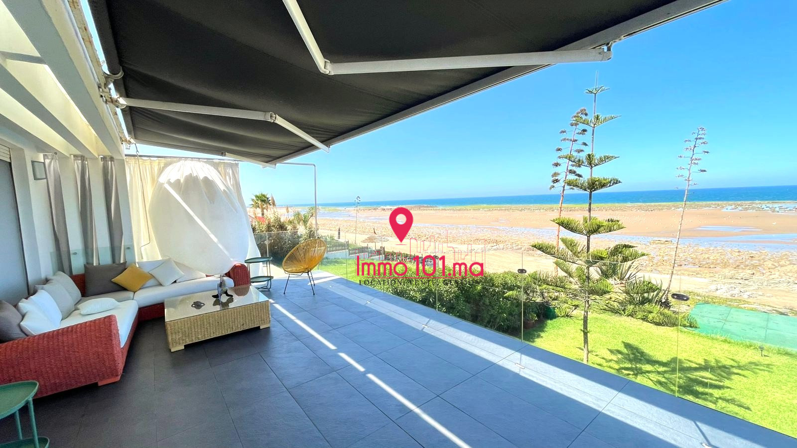 Location villa meublée avec vue sur mer à Skhirat Plage SILVM2257